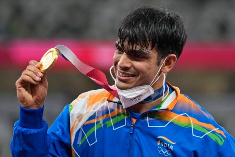 At The Tokyo Olympics, Neeraj Chopra wins the first ever Gold Medal.
